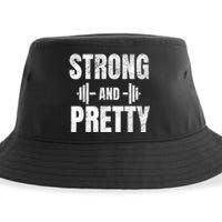 Strong And Pretty Gym Strongman Workout Fitness Sustainable Bucket Hat