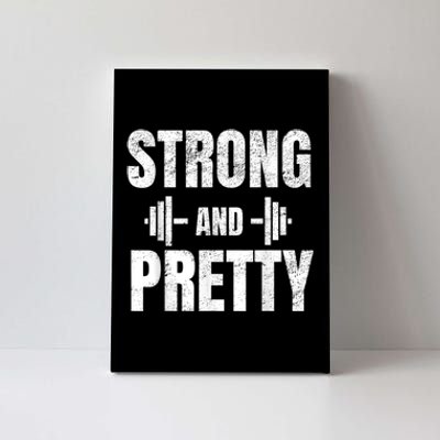 Strong And Pretty Gym Strongman Workout Fitness Canvas