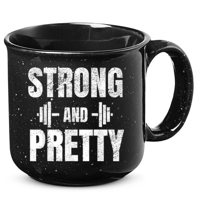 Strong And Pretty Gym Strongman Workout Fitness 15oz Campfire Ceramic Mug