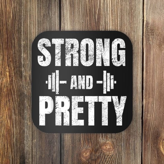 Strong And Pretty Gym Strongman Workout Fitness Coaster