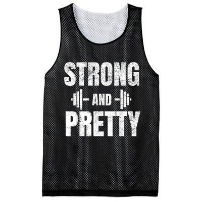 Strong And Pretty Gym Strongman Workout Fitness Mesh Reversible Basketball Jersey Tank