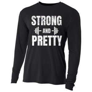 Strong And Pretty Gym Strongman Workout Fitness Cooling Performance Long Sleeve Crew