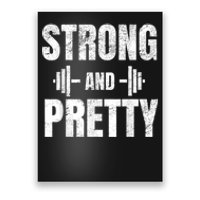 Strong And Pretty Gym Strongman Workout Fitness Poster