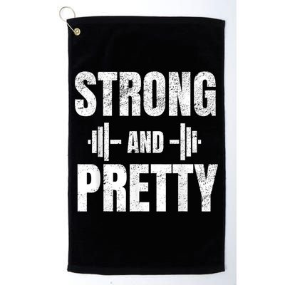 Strong And Pretty Gym Strongman Workout Fitness Golf Towel