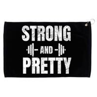 Strong And Pretty Gym Strongman Workout Fitness Grommeted Golf Towel