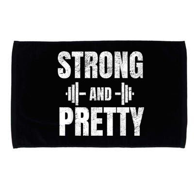 Strong And Pretty Gym Strongman Workout Fitness Microfiber Hand Towel