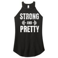 Strong And Pretty Gym Strongman Workout Fitness Women's Perfect Tri Rocker Tank