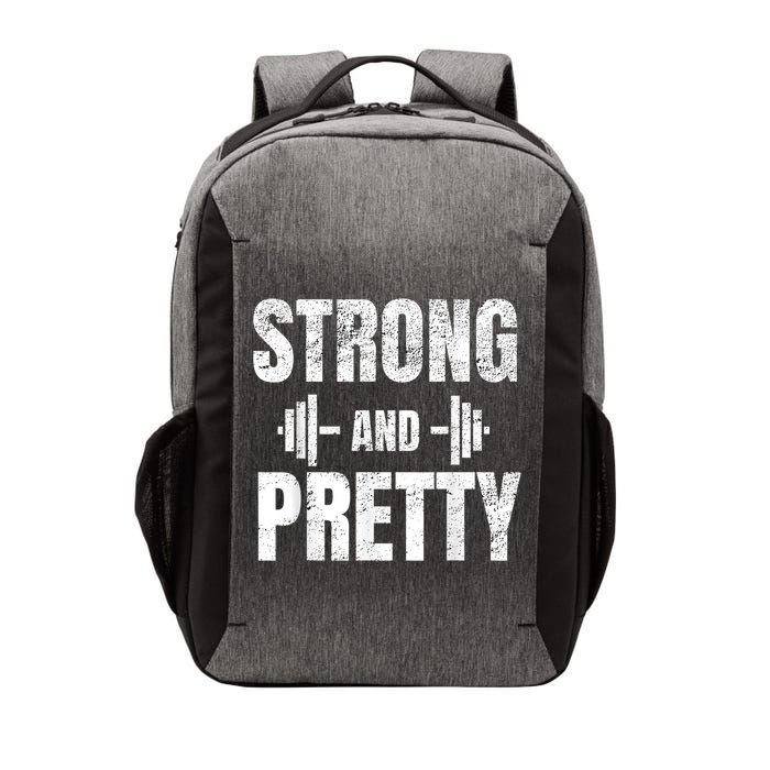 Strong And Pretty Gym Strongman Workout Fitness Vector Backpack
