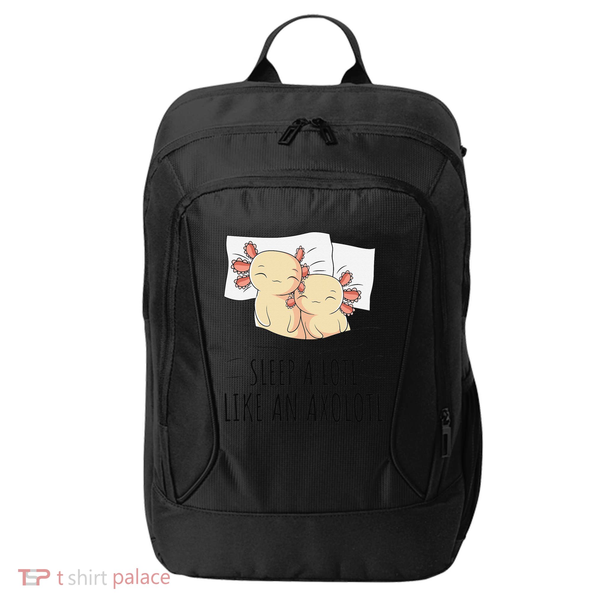 Sleeping Axolotl Pajama Mexican Salamander Lover Napping  City Backpack