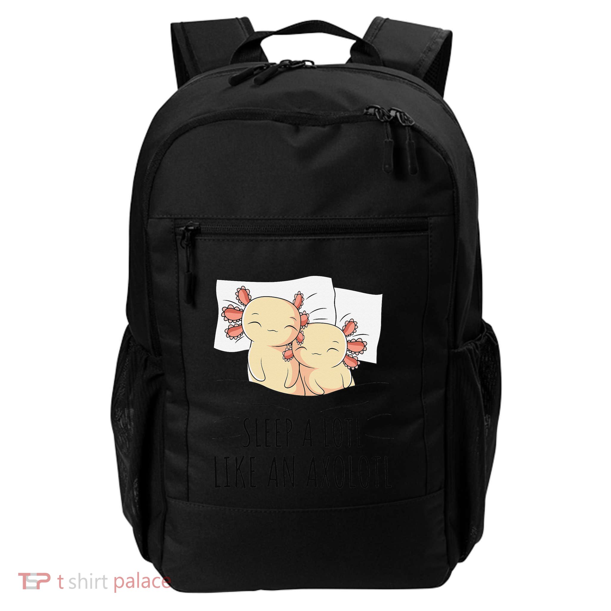 Sleeping Axolotl Pajama Mexican Salamander Lover Napping  Backpack