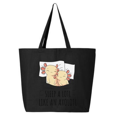 Sleeping Axolotl Pajama Mexican Salamander Lover Napping  25L Jumbo Tote