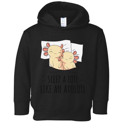 Sleeping Axolotl Pajama Mexican Salamander Lover Napping  Toddler Hoodie