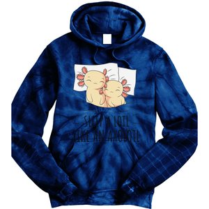 Sleeping Axolotl Pajama Mexican Salamander Lover Napping  Tie Dye Hoodie