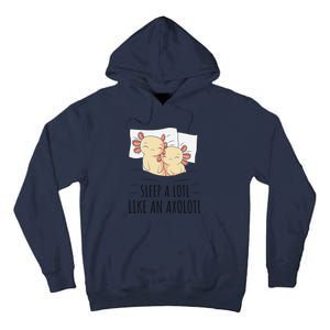 Sleeping Axolotl Pajama Mexican Salamander Lover Napping  Tall Hoodie