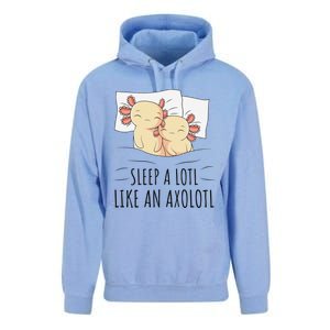 Sleeping Axolotl Pajama Mexican Salamander Lover Napping  Unisex Surf Hoodie