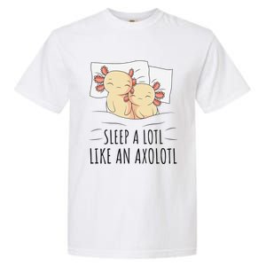 Sleeping Axolotl Pajama Mexican Salamander Lover Napping  Garment-Dyed Heavyweight T-Shirt