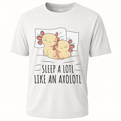 Sleeping Axolotl Pajama Mexican Salamander Lover Napping  Performance Shirt