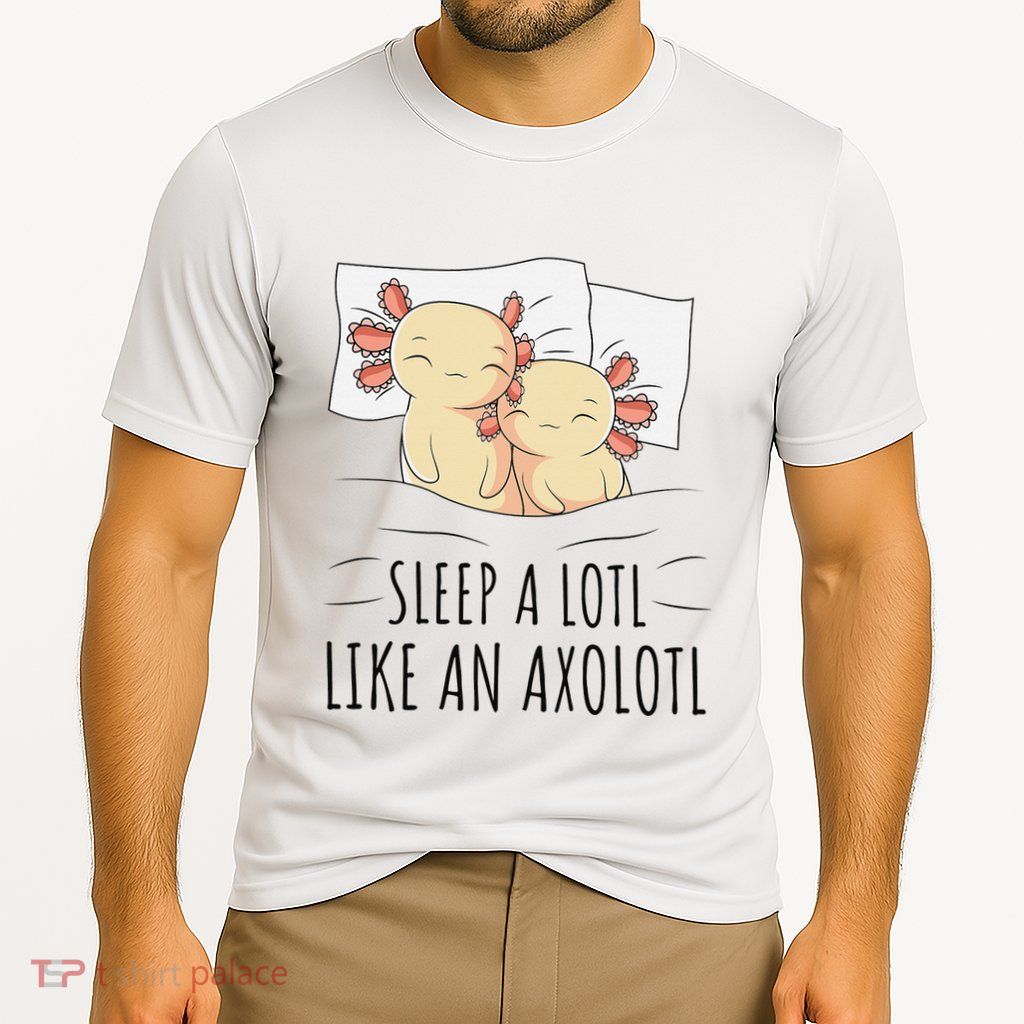 Sleeping Axolotl Pajama Mexican Salamander Lover Napping  Performance Shirt