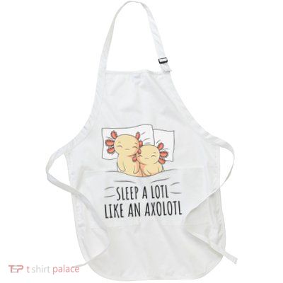 Sleeping Axolotl Pajama Mexican Salamander Lover Napping  Apron