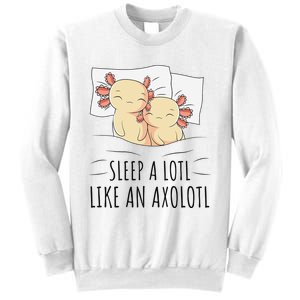 Sleeping Axolotl Pajama Mexican Salamander Lover Napping  Sweatshirt