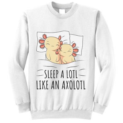 Sleeping Axolotl Pajama Mexican Salamander Lover Napping  Sweatshirt