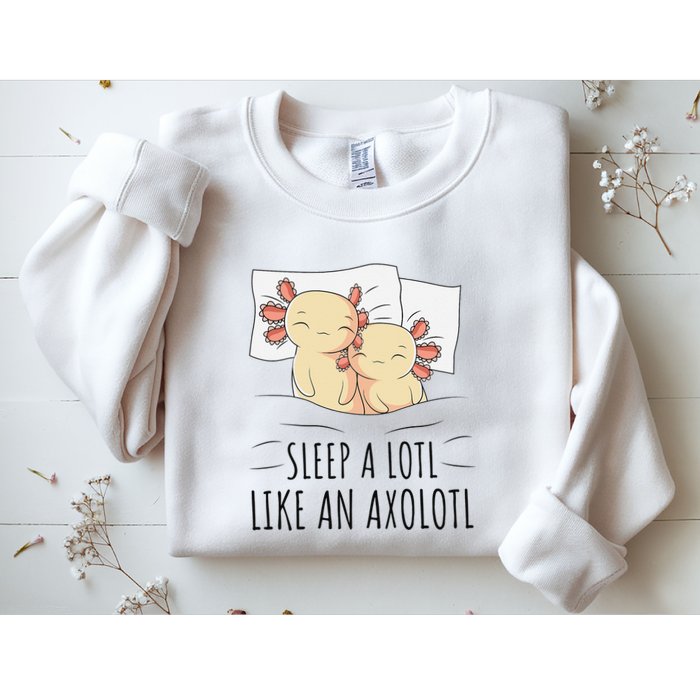 Sleeping Axolotl Pajama Mexican Salamander Lover Napping  Sweatshirt