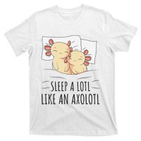 Sleeping Axolotl Pajama Mexican Salamander Lover Napping  T-Shirt