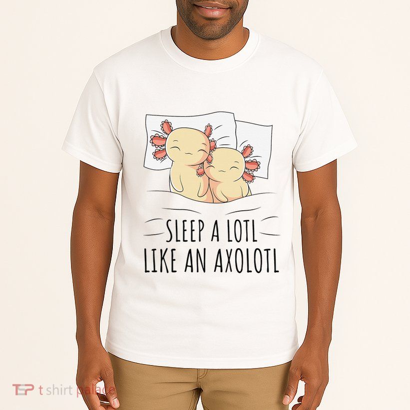 Sleeping Axolotl Pajama Mexican Salamander Lover Napping  Tall T-Shirt