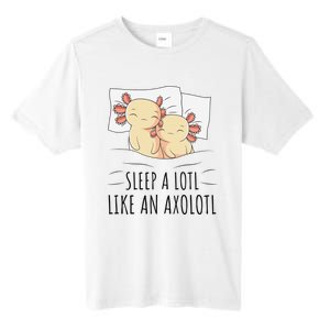 Sleeping Axolotl Pajama Mexican Salamander Lover Napping  Tall Fusion ChromaSoft Performance T-Shirt