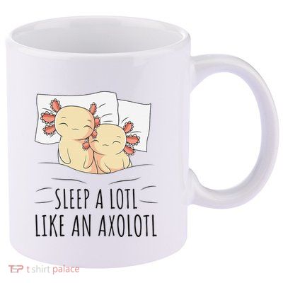 Sleeping Axolotl Pajama Mexican Salamander Lover Napping  11oz C Handle Ceramic Mug
