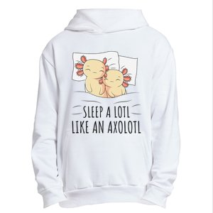 Sleeping Axolotl Pajama Mexican Salamander Lover Napping  Urban Pullover Hoodie