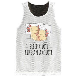 Sleeping Axolotl Pajama Mexican Salamander Lover Napping  Mesh Reversible Basketball Jersey Tank