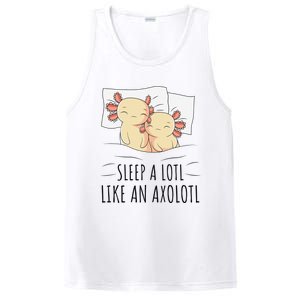 Sleeping Axolotl Pajama Mexican Salamander Lover Napping  PosiCharge Competitor Tank