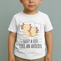 Sleeping Axolotl Pajama Mexican Salamander Lover Napping  Toddler T-Shirt