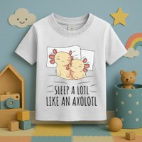 Sleeping Axolotl Pajama Mexican Salamander Lover Napping  Toddler T-Shirt