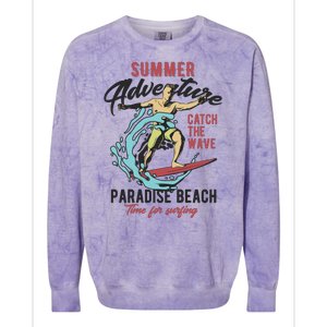 Summer Adventure Paradise Beach Colorblast Crewneck Sweatshirt