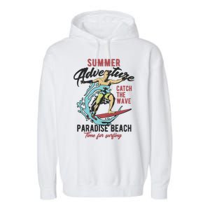 Summer Adventure Paradise Beach Garment-Dyed Fleece Hoodie