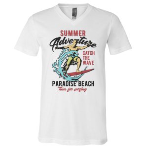 Summer Adventure Paradise Beach V-Neck T-Shirt