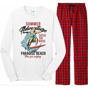 Summer Adventure Paradise Beach Long Sleeve Pajama Set