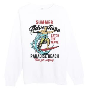 Summer Adventure Paradise Beach Premium Crewneck Sweatshirt