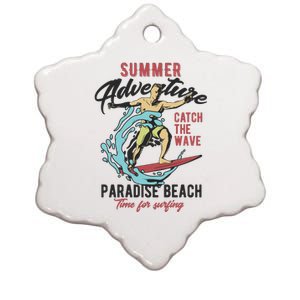 Summer Adventure Paradise Beach Ceramic Star Ornament