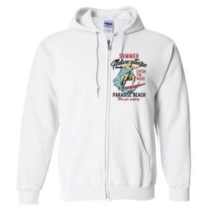 Summer Adventure Paradise Beach Full Zip Hoodie