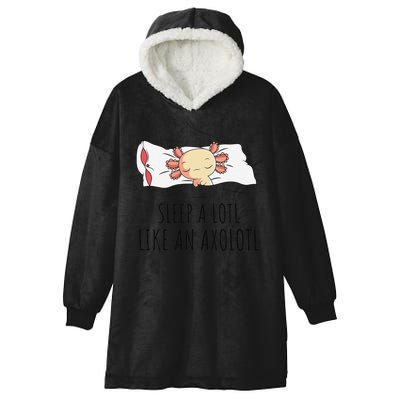 Sleeping Axolotl Pyjamas Mexican Salamander Lover Napping  Hooded Wearable Blanket