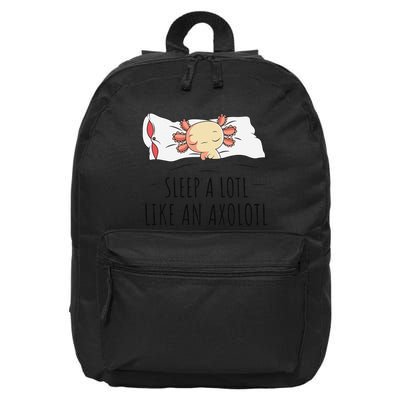 Sleeping Axolotl Pyjamas Mexican Salamander Lover Napping  16 in Basic Backpack