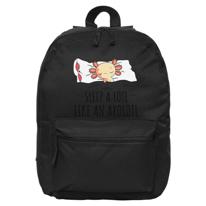 Sleeping Axolotl Pyjamas Mexican Salamander Lover Napping  16 in Basic Backpack