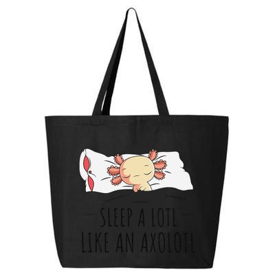 Sleeping Axolotl Pyjamas Mexican Salamander Lover Napping  25L Jumbo Tote
