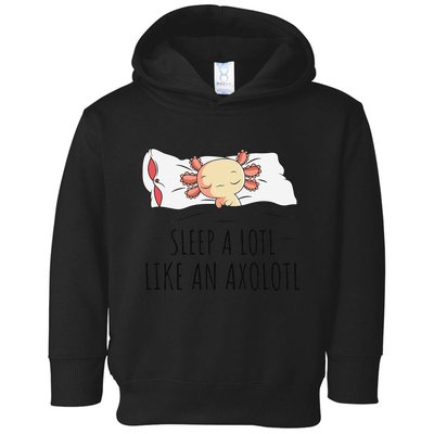 Sleeping Axolotl Pyjamas Mexican Salamander Lover Napping  Toddler Hoodie