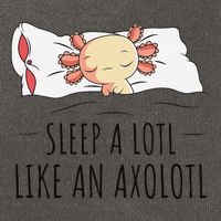 Sleeping Axolotl Pyjamas Mexican Salamander Lover Napping  Cotton Canvas Backpack