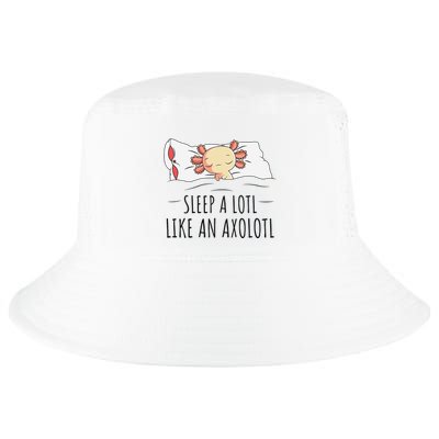Sleeping Axolotl Pyjamas Mexican Salamander Lover Napping  Cool Comfort Performance Bucket Hat