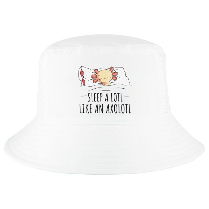 Sleeping Axolotl Pyjamas Mexican Salamander Lover Napping  Cool Comfort Performance Bucket Hat